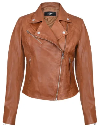 Smarte Damen-Bikerjacke aus Leder – Matlock