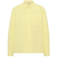 CECIL Kurzarmbluse Corduroy Blouse iced yellow