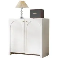 Yorbay Sideboard mit Bogenmuster, 2 Türen, Kommode, Highboard, Standschrank,80x40x80 cm