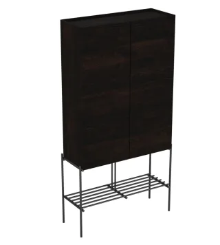 VitrA Equal Hochschrank 2 Türen mit Fußgestell mit Ablagegitter Ulme,81097 81097
