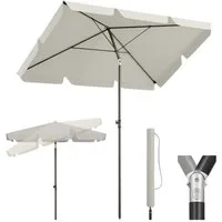 Sekey Rechteckschirm Sonnenschirm Rechteckig Balkon Balkonschirm Knickbar, LxB: 200,00x125,00 cm, UV50+ Sonnenschutz, für Terrasse