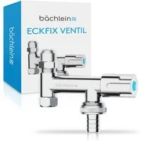 Bächlein Geräteventil Bächlein Gerätezusatzventil Eckfix -Eckventil mit Maschinenanschluss, Erweiterung eines Eckventils