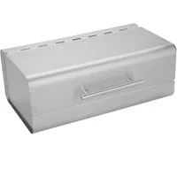 HAC24 Brotkasten Brotbox Brotkiste Brotbehälter Brot Kiste Box, Edelstahl, aus gebürstetem Edelstahl mit praktischen Schwenkdeckel