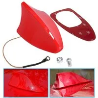 Bolwins A56C Universal Auto Shark Hai Antenne Dachantenne Haifisch Hochglanz Dachantenne (AM, FM, für Innenbereich und Außenbereich, Verstärkung: 5 dB), Passiver AM-/FM-Empfang Selbstklebende Montagefläche mit Klebepad