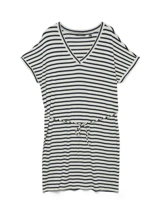 VERO MODA - VMHOLLY SS SHORT DRESS JRS silver lining - Gr. - S
