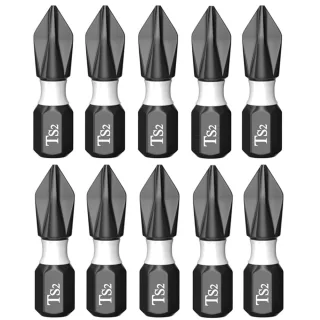 5/10PCS Tungsten Steel Electric Screwdriver Head Set High Hardness Magnetic Cross Head S2 Alloy Bits Nickel Plated Rust