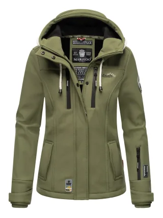 Marikoo Damen Softshelljacke – Kleine Zicke, warm mit Kapuze & Fleecefutter