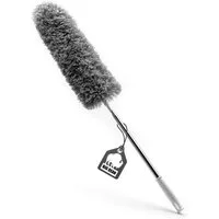 BigDean Staubwedel Teleskop ausziehbar waschbar & effizient gegen Staub & Spinnweben (Packung, 1-St., 1 stk), Teleksopierbar, Waschbar, Mikrofasern, Ergonomisch