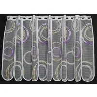 Gardinen Kranzusch Scheibengardine Kringel (1 St), Stangendurchzug, transparent, Stablöcher,transparent,verschiedene Höhen, Breiten