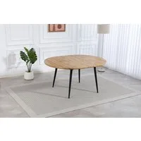 Duo Collection Esstisch Ausziehtisch Frida (1-St), 1,20m - 1,60m, Wildeichenoptik, stabiles Metallgestell, bis 100 kg
