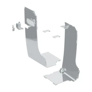 Geberit Designabdeckung seitl. f. externen WA 243251211 zu Geberit AquaClean Mera glanzverchromt