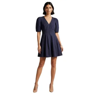 Ted Baker - Minikleid für Damen, V-Ausschnitt, Puffärmel (Marine)