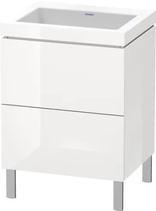 Duravit L-Cube c-bonded Set bodenstehend Weiß Hochglanz 600x480x698 mm - LC6936N2222 LC6936N2222