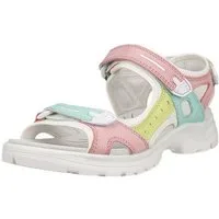 Ecco Yucatan Leder bunt/weiss Damen Sandale