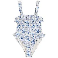 Next Badeanzug Bauchformender Bandeau-Badeanzug mit Rüschen (1-St)