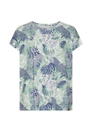 camel active - T-Shirt mit Rundhalsausschnitt jade aop - Gr. - XXL