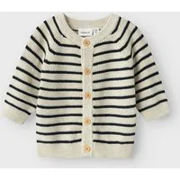 Name It Strickjacke NBMMAST für Jungen mit gestreiftem Look und weichem Tragegefühl gestreift, regular fit, Baumwolle, Rundhals