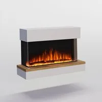 GARLIVO Elektrokamin Napoli Wall, täuschend echte Flamme mit Heizung und Knistereffekt