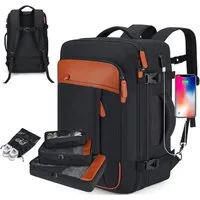 OKWISH Reiserucksack Laptoprucksack Freizeitrucksack Handgepäcktasche (mit 4 Aufbewahrungstaschen Reisen Multifunktion Tasche, Anti-Diebstahl, Schultergurten, mit Laptopfach, wasserdichtem Nylon), für Herren Damen Jungen Teenager Arbeit Business Unte