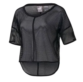 Puma Active Explosive Womens Mesh Top Drycell T-Shirt Schwarz 515965 01 UA89