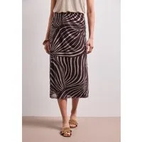 STREET ONE Midirock Style Pepica Sommerrrock aus Mesh mit Print