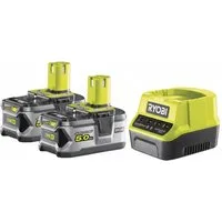RYOBI Ryobi RC18120-250 Ladegerät 2,0 A + 2× 5,0 Ah Akku ONE+ 18 V Akku-Set (1 St)