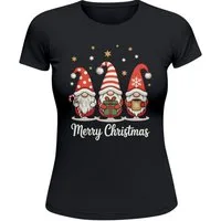 MoonWorks Print-Shirt Damen Weihnachtsshirt Wichtel Design Spruch Merry Christmas mit Print