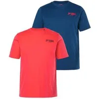 JP1880 T-Shirt T-Shirts 2er-Pack Halbarm Brust-Print