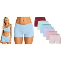 Rungassi Boxershorts 6er Pack Deluxe Damen Boxershort Slips Panty Hot Pants Hipster 3010