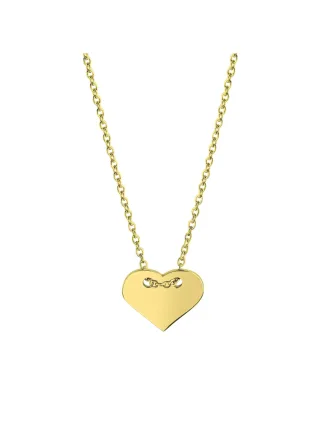 Zeeme Stainless Steel Collier Edelstahl gelb IP beschichtet Herz