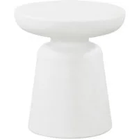 en.casa Beistelltisch, »Posio« Sofatisch 44xØ40 cm Kunststoff rund Pilzform Weiß