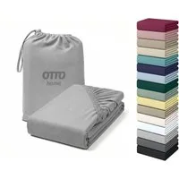 OTTO home Spannbettlaken Cremona, BASIC und PREMIUM Qualität, mit Elasthan, Baumwolle, Jersey (180 g/m), Gummizug: rundum, (1 Stück), bis 20 cm Höhe, Bettlaken ab Gr. 90x200 cm, Strapazierfähig