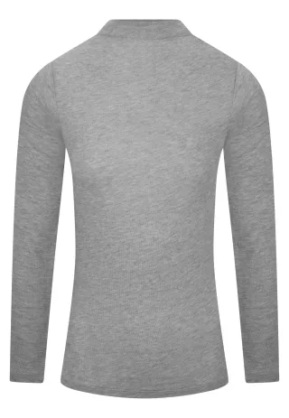 SCHIESSER - Shirt mit Rolli grau-mel. - Gr. - 38