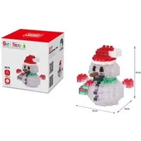 Tinisu Schneemann Winter Micro-Bricks Weihnachten Bausatz Klemmbausteine Konstruktions-Spielset