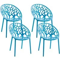 CLP Gartenstuhl Hope (4er Set), stapelbar, wetterfest und UV-beständig
