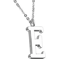 Taffstyle Kette mit Anhänger Damen Halskette Buchstaben Anhänger Kette Silber Schlicht Dezent A-Z (Personalisierte Halskette mit Buchstaben stilvoll und zeitlos - Geschenkidee)