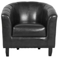 HTI-Living Cocktailsessel Cocktailsessel Cadogan Schwarz (Stück, 1-St., 1 Sessel), Loungesessel Clubsessel Kunstleder