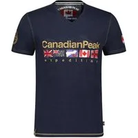 Canadian Peak T-Shirt V-Neck Joukeak aus Baumwolle mit Logostick
