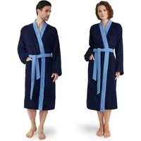 Möve Unisex-Bademantel Superwuschel Kimono mit Blende, Langform, Walkfrottier, Kimono-Kragen, Gürtel, ideal für Sauna & Spa, Hotelbademantel