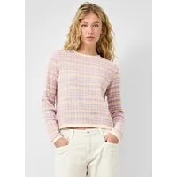 QS Langarmshirt T-Shirt Longsleeve mit Ajourmuster