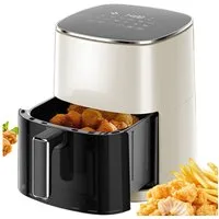 AIMAX Heißluftfritteuse XXL Airfryer 6L Touch Display, Sichtfenster 12 Automatikprogramme, 1700 W, Spülmaschinenfest, fettarmes gesundes Kochen, Für 3-5 Personen