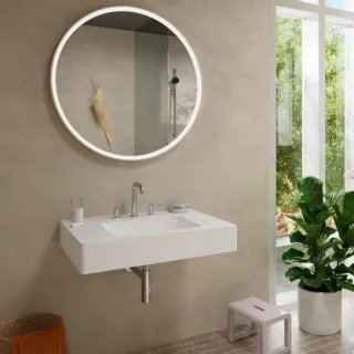 hansgrohe Tecturis S 3-Loch Waschtischarmatur 73330000 mit Push-Open-Ablaufgarnitur, chrom