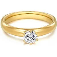 Trilani Silberring gelbgold, Zirkonia