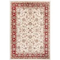 Mazovia Orientteppich Oriente Teppich - Traditioneller Teppich Orient Rot Creme, 80 x 200 cm, Geeignet für Fußbodenheizung, Pflegeleicht, Wohnzimmerteppich