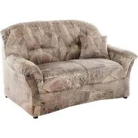 DOMO collection 2-Sitzer Bahia Couch, B/T: 153/92 cm, belastbar bis 140kg/ Sitz, mit Federkern, Microfaser MELROSE®, mocca