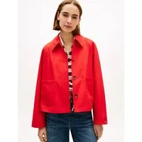 Tommy Hilfiger Kurzjacke COTTON SHORT JACKET mit aufgesetzten Taschen, Relaxed Fit