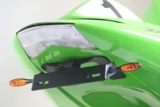 % % R&amp;G Kennzeichenhalter Heckumbau kurz Kawasaki ZX-10R Ninja Bj.2004-2005 eintragungsfrei inkl.LED