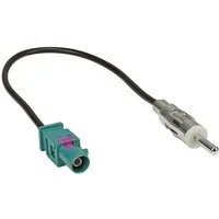 tomzz Audio Fakra (M) Antennenadapter Stecker auf DIN (M) Stecker passt für Audi B KFZ-Adapter