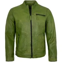 Jilani Lederjacke Nilan-2 Jilani - Herren Lederjacke Lammnappa grün