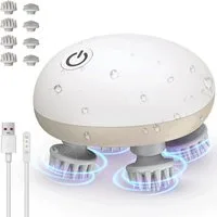 AIBISTAR Massagegerät Massagegerät für Kopfmassage, 5 Modi,IPX7,für Haustier-Massage, Set, 1 Hauptgerät, 8 Zubehörteile, 1 USB-Kabel, 4 Massagetürme, 5 Modi, für Hunde- und Katzenmassage